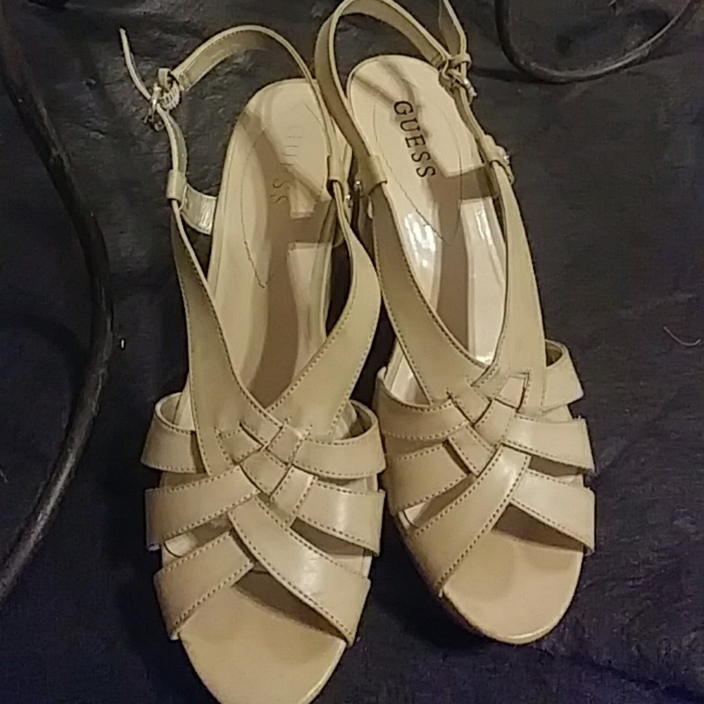 Guess cork wedges
